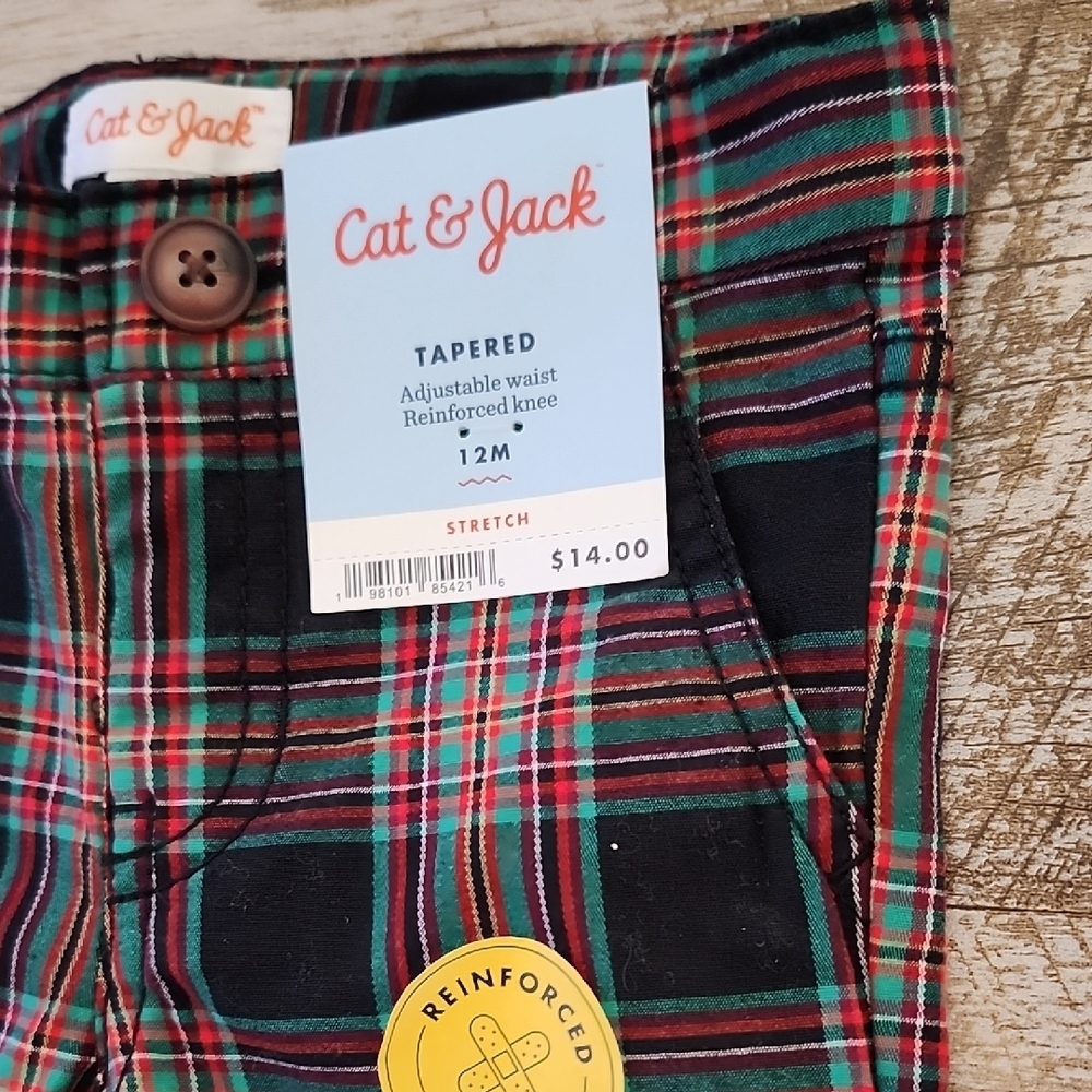 Cat & Jack Red and Black Formal Pants - Picture 5 of 9